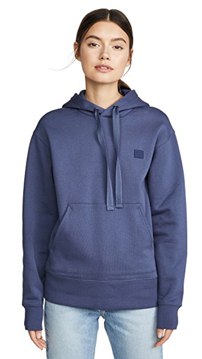 Shop Acne Studios Ferris Face Sweatshirt In Denim Blue