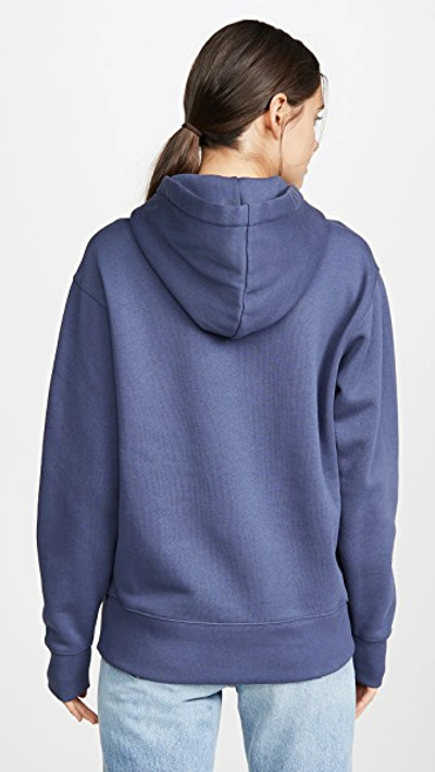 Shop Acne Studios Ferris Face Sweatshirt In Denim Blue