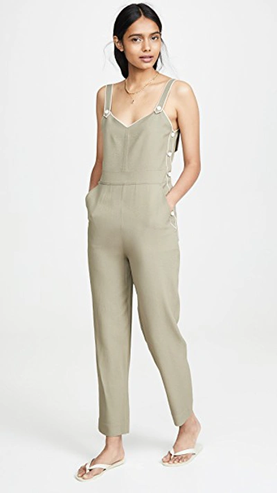 Shop Rag & Bone Tia Jumpsuit In Light Olive