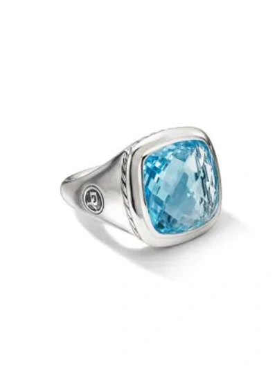 Shop David Yurman Women's Albion Sterling Silver & Gemstone Ring/0.56" In Sky Blue Topaz