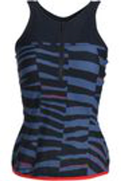 Shop Adidas By Stella Mccartney Printed Stretch Tank In Blue