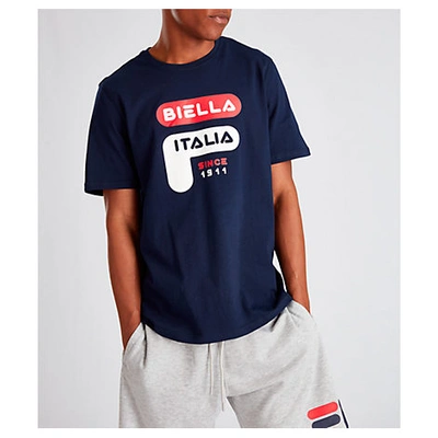 Fila Men's Biella Italia Est. T-shirt In Blue | ModeSens