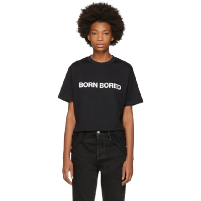 Shop Alyx 1017  9sm Ssense Exclusive Black Born Bored T-shirt In Black/white