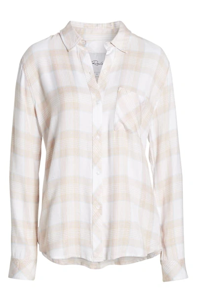 Shop Rails Hunter Plaid Shirt In Ivory Blush Sky