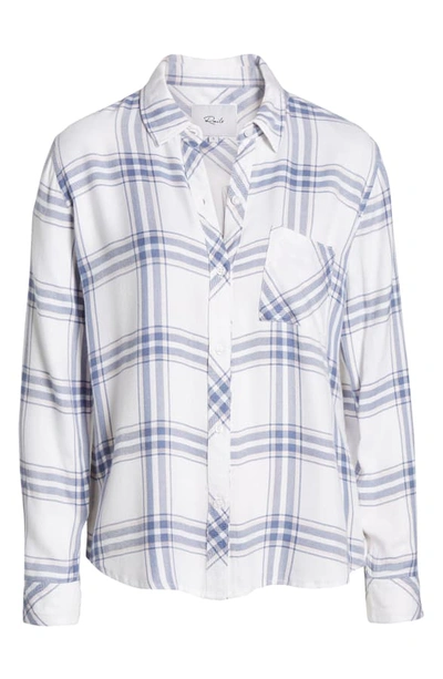 Shop Rails Hunter Plaid Shirt In White Blush Blue