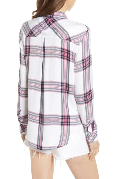 Shop Rails Hunter Plaid Shirt In White Rose Navy