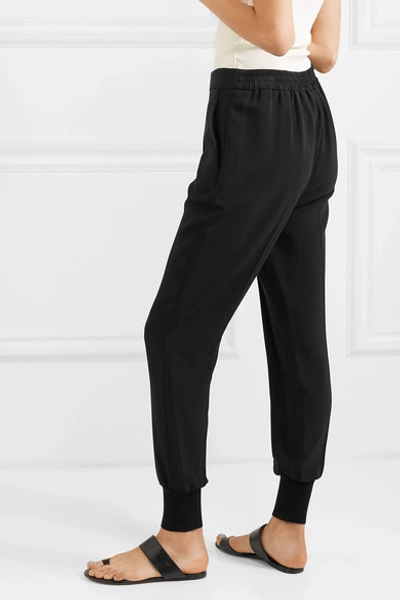 Shop Stella Mccartney Julia Stretch-cady Track Pants In Black