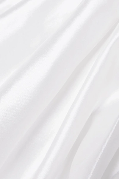 Shop Rasario Silk-satin Mini Dress In White