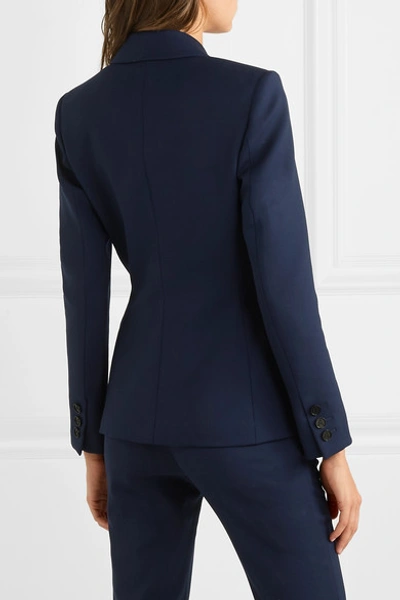 Shop Altuzarra Indiana Double-breasted Wool-blend Blazer In Navy