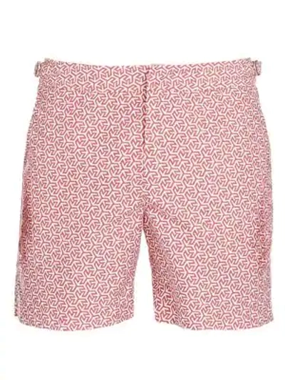 Shop Orlebar Brown Men's Bulldog Mira Swim Trunks In Pink