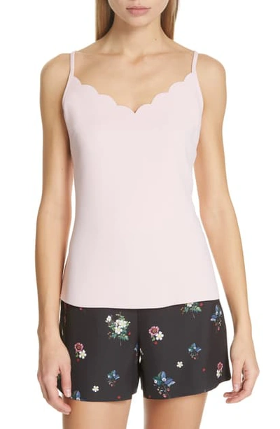 Shop Ted Baker Siina Scallop Camisole In Nude Pink