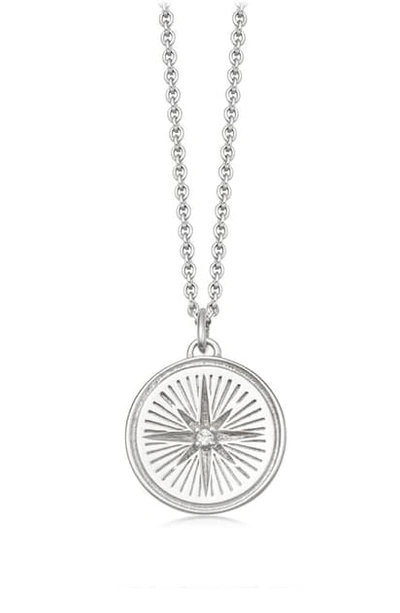 Shop Astley Clarke Star Set Celestial Pendant Necklace In Silver