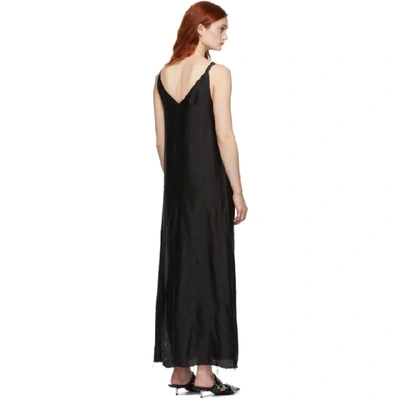 Shop Yang Li Black Silk Maxi Slip Dress