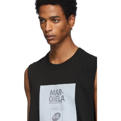 Shop Maison Margiela Black Garment Dyed Sleeveless T-shirt In 900 Black