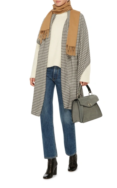 Shop Donni Stripe Merge Scarf In Nude