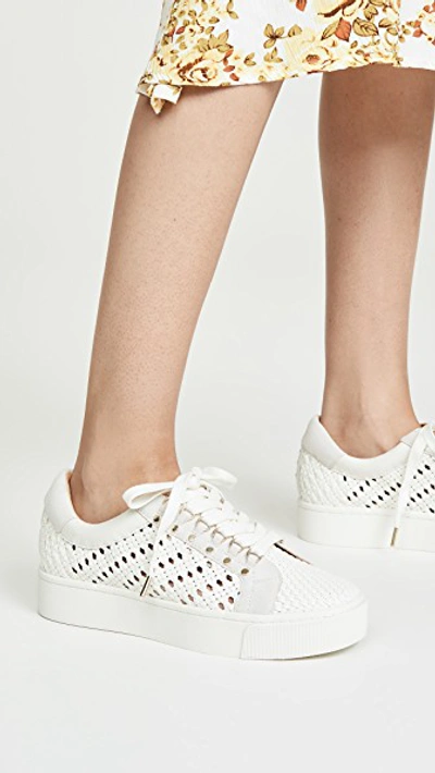 Shop Joie Handan Woven Sneakers In White