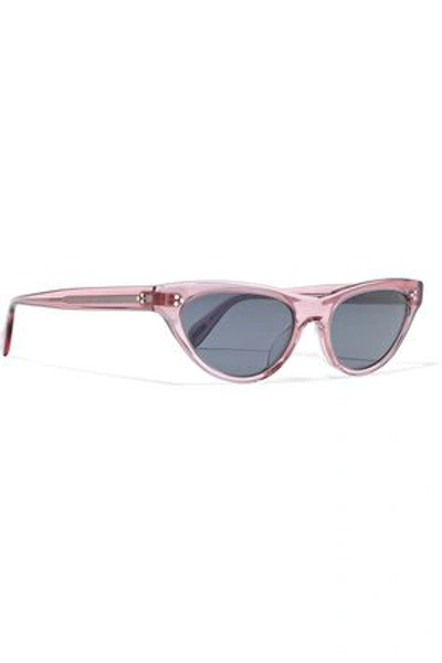 Shop Oliver Peoples Woman Zasia Cat-eye Acetate Sunglasses Baby Pink In Lavender