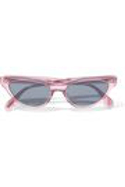 Shop Oliver Peoples Woman Zasia Cat-eye Acetate Sunglasses Baby Pink In Lavender