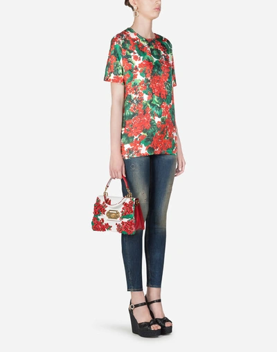 Shop Dolce & Gabbana Portofino-print Twill Blouse In Floral Print