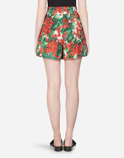 Shop Dolce & Gabbana Portofino-print Brocade Shorts In Floral Print