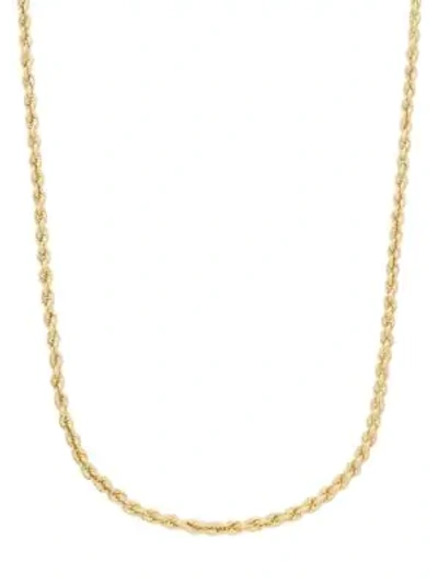 Shop Saks Fifth Avenue 14k Yellow Gold Rope Chain Necklace