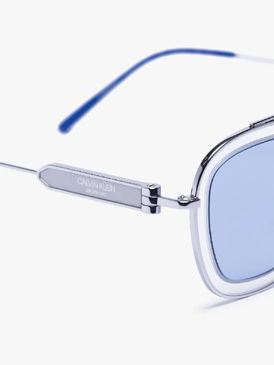 Shop Calvin Klein 205w39nyc Klassische Pilotenbrille In Blue