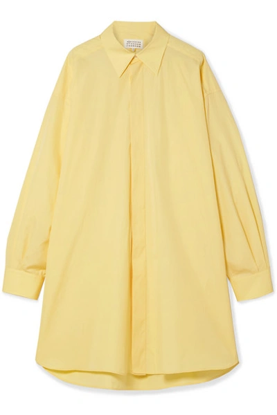 Shop Maison Margiela Oversized Cotton-poplin Shirt In Pastel Yellow