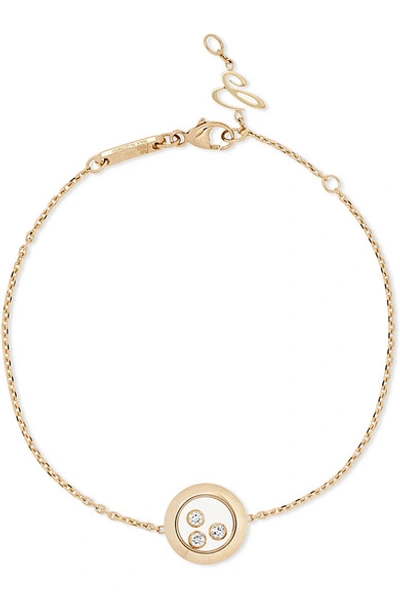 Shop Chopard Happy Diamonds 18-karat Rose Gold Diamond Bracelet