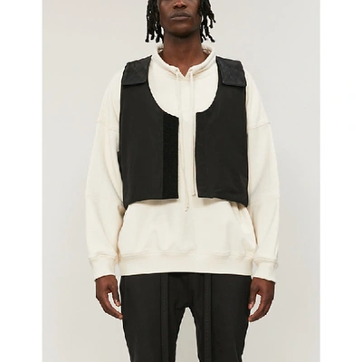 Shop Fear Of God Cropped Shell Utility Vest In Black