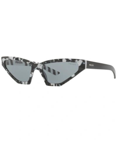 Shop Prada Sunglasses, Pr 12vs 57 In Camuflage Black/grey