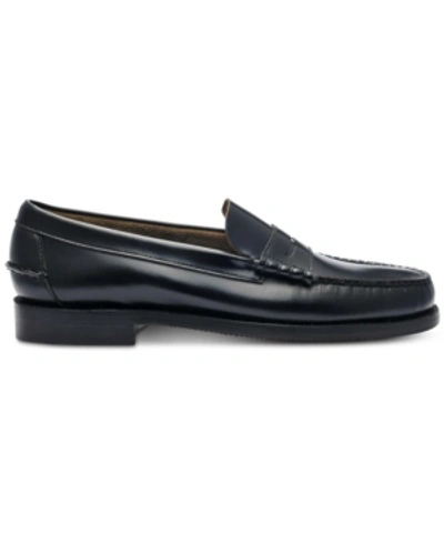 Shop Sebago Dan Beef-roll Penny Loafers Men's Shoes In Black