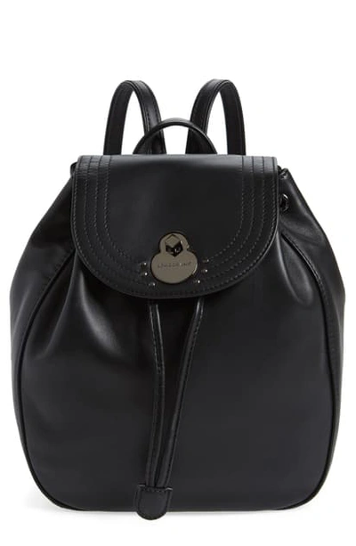 Shop Longchamp Cavalcade Leather Backpack - Black