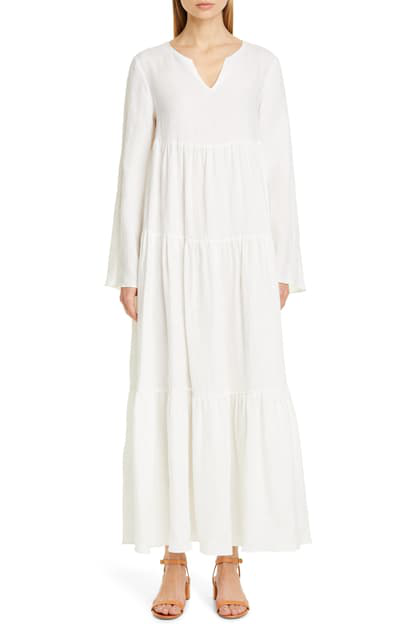 long sleeve linen maxi dress
