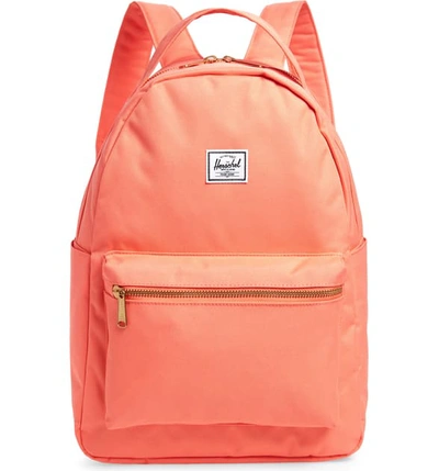 Shop Herschel Supply Co Nova Mid Volume Backpack - Orange In Fresh Salmon