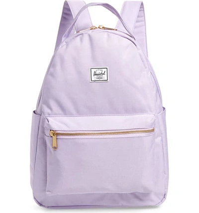 Shop Herschel Supply Co Nova Mid Volume Backpack - Purple In Lavendula Crosshatch