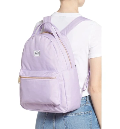 Shop Herschel Supply Co Nova Mid Volume Backpack - Purple In Lavendula Crosshatch