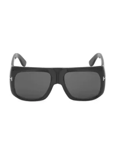 Shop Tom Ford Women's Gino 60mm Square Sunglasses In Black