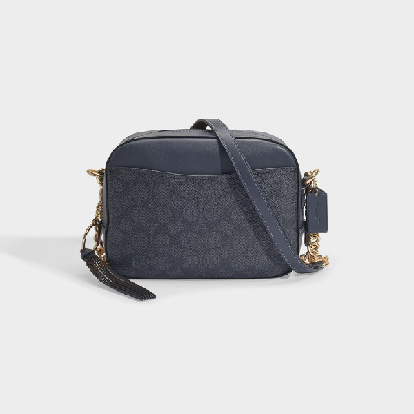 coach camera bag blue