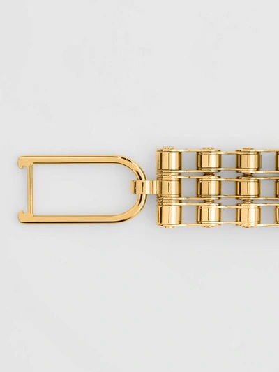Shop Burberry Bicycle Chain Gold-plated Bracelet In Light Gold