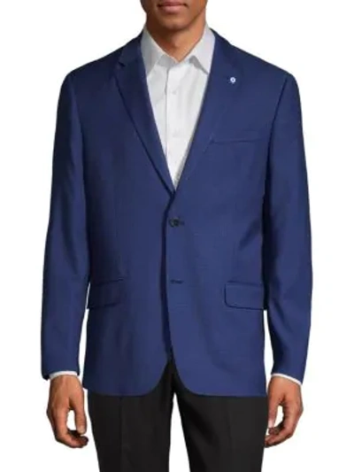 Shop Ben Sherman Checkered Sportcoat In Bright Blue