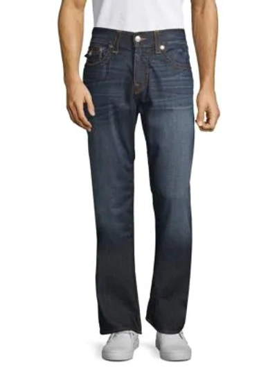 Shop True Religion Relaxed Bootcut-leg Flap Jeans In Worn Blue