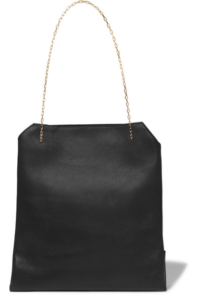 Shop The Row Lunch Bag Small Leather Tote In Black