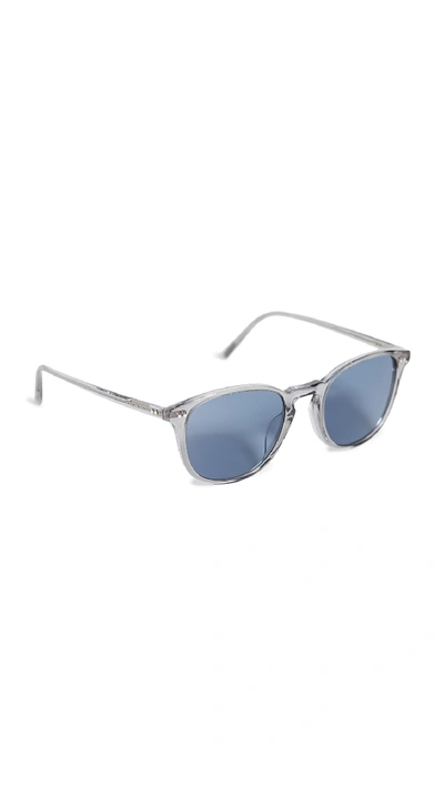 Shop Oliver Peoples Forman La Polarized Sunglasses In Workman Grey/blue Polar