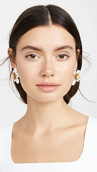 Shop Brinker & Eliza Aloha Stud Earrings In White