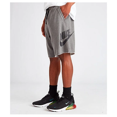 Shop Nike Men's Sportswear Alumni Fleece Shorts, Grey