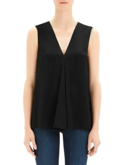 Shop Theory V-neck A-line Top In Black
