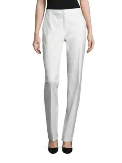 Shop Escada Tamineh Cotton Pants In Bright White