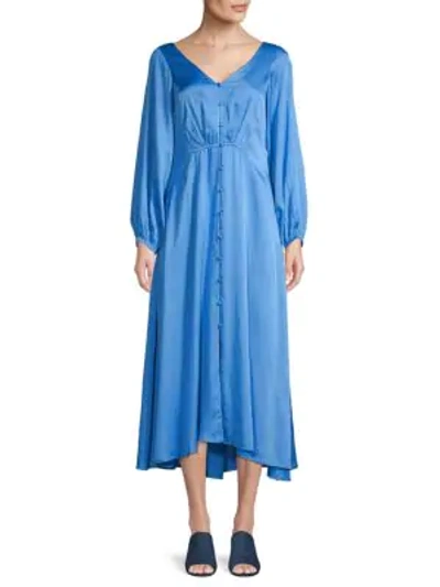 Shop Free People Later Days Midi Dress In Blue