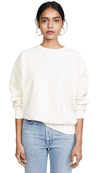 Shop Anine Bing Lou Sweatshirt In Cream