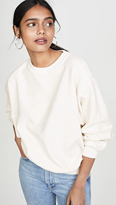 Shop Anine Bing Lou Sweatshirt In Cream